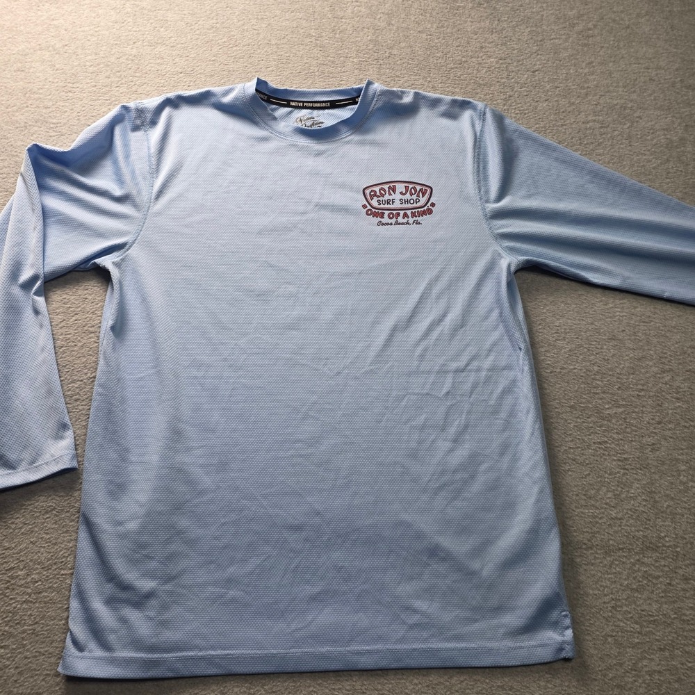 Dri Fit Fishing Long Sleeve Mens Small Performance Shirt Blue Native Outfitters